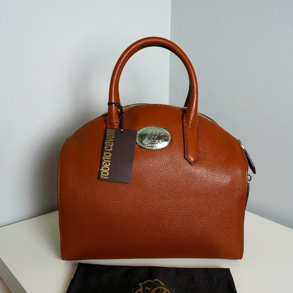 Roberto Cavalli Dome Leather Bag